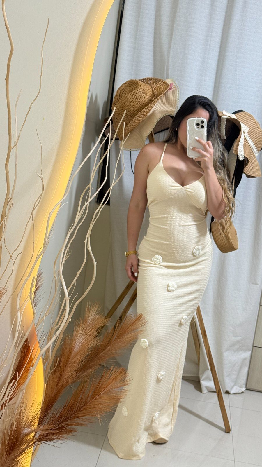 Vestido Rosalia — Crema