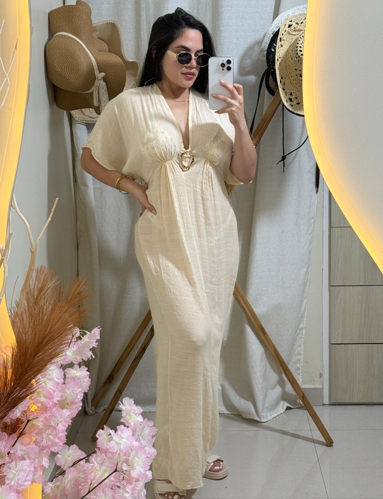Vestido Leidy — Crema