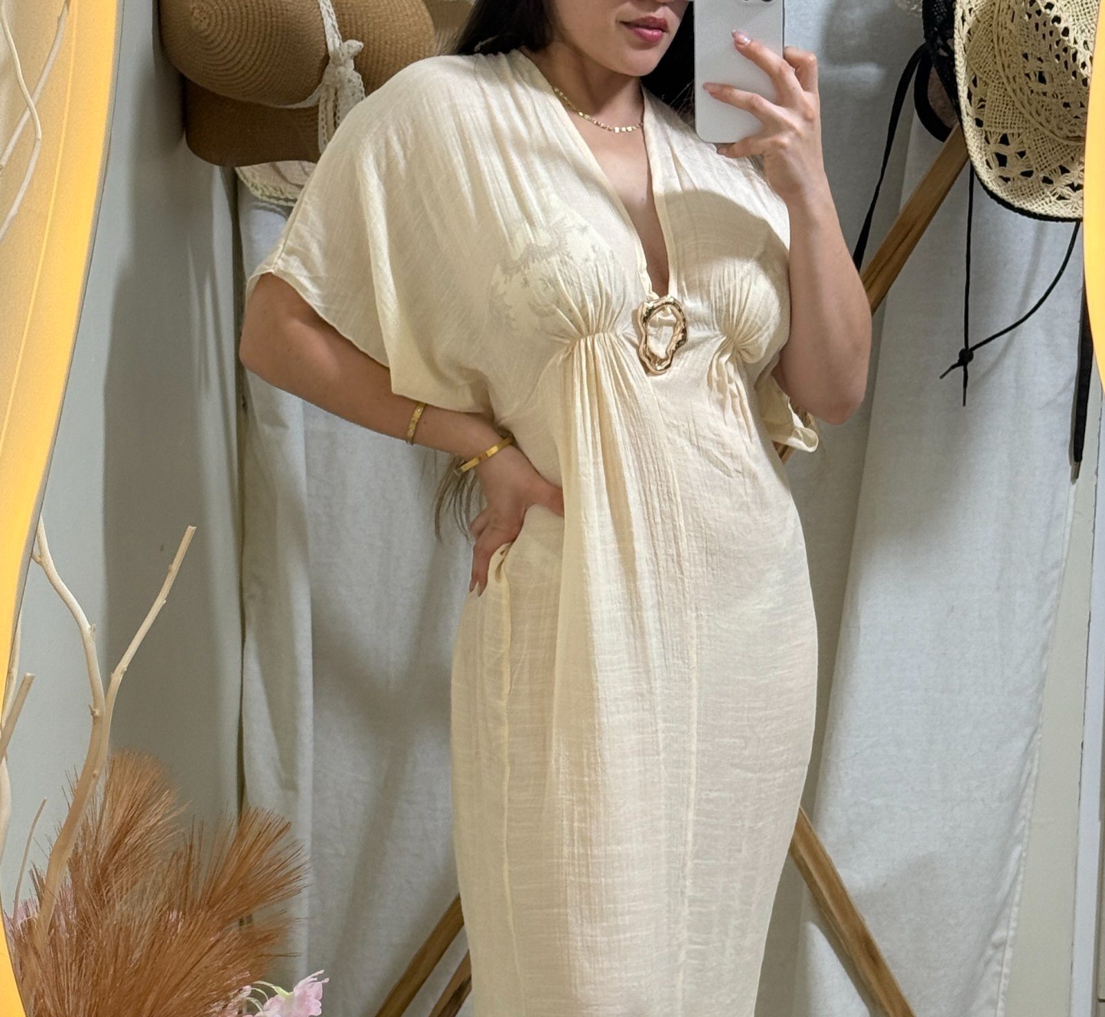 Vestido Leidy — Crema